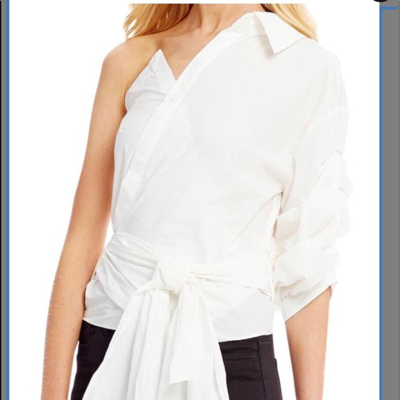 Gianni Bini Tops - Gianni Bini one shoulder button up top size medium